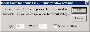 Popup Link, Step Four