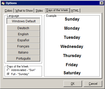 Figure 6. Language and Abbreviations